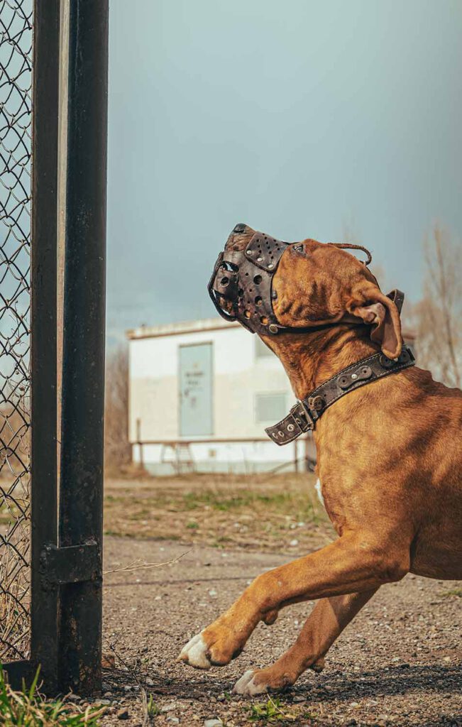 Hund-mit-Maulkorb-im-cannel-mobiles-hundetraining-northern-dogs-erziehung-und-meer-rendsburg-eckernförde-heide-kiel-schleswig-fockbek